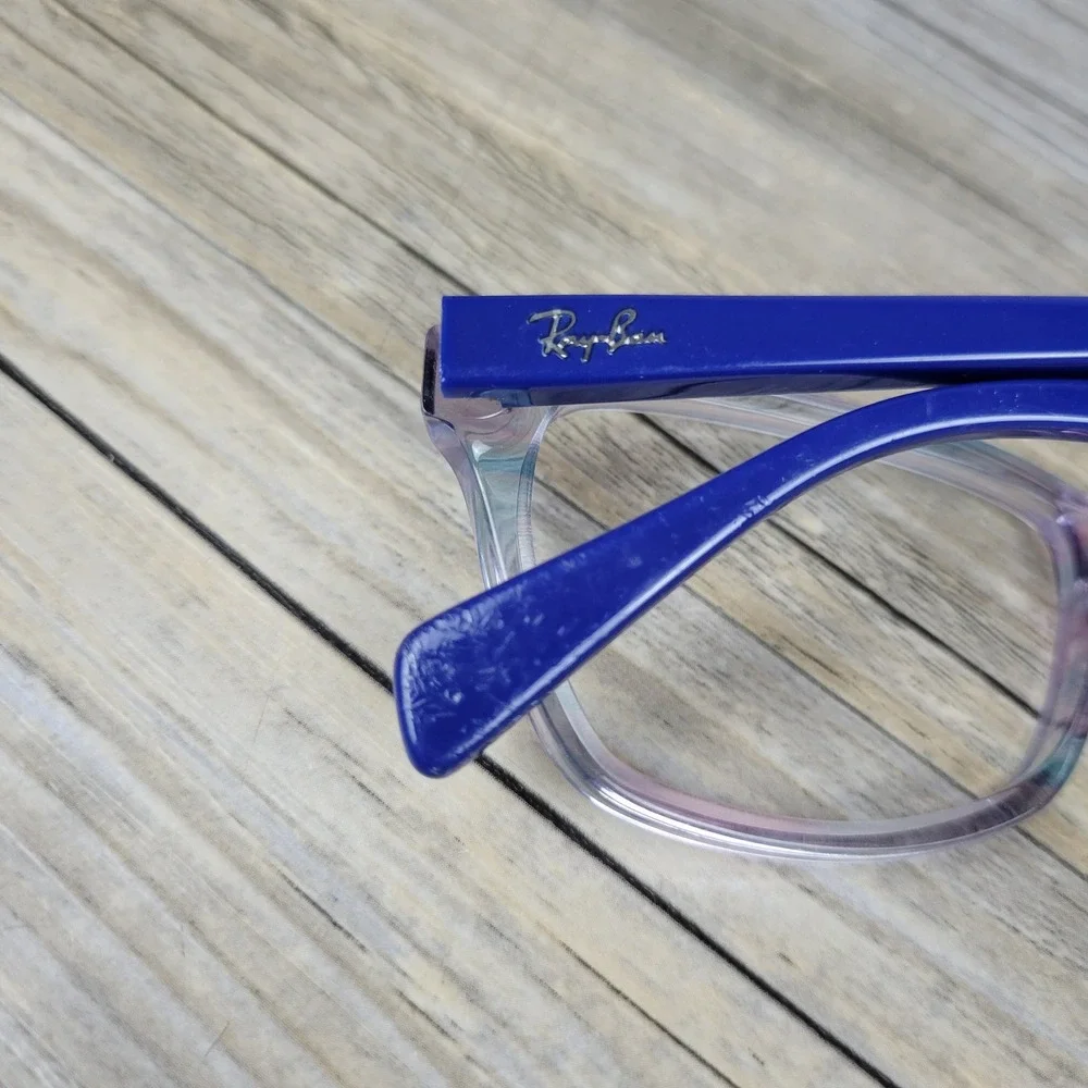 Ray-Ban Eyeglasses Frames RB1591 3807 Kids Transparent Blue Cat‎ Eye 48-16-130